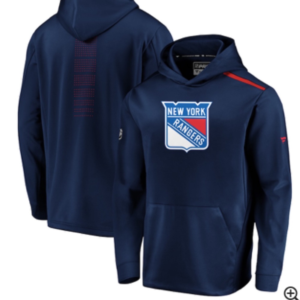 Navy blue New York Rangers Authentic Hoodie